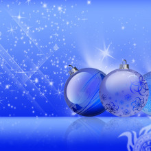 Weihnachtskarte auf Avatar blau