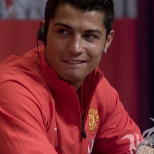 Football player Cristiano Ronaldo photo on avatar