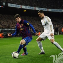 Cristiano Ronaldo und Messi auf dem Avatar