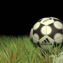 Ballon de football avec le logo sur le téléchargement de l'avatar