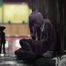 Картинка с одинокой брошеной девушкой