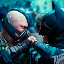 Batman fights Bane on his profile picture