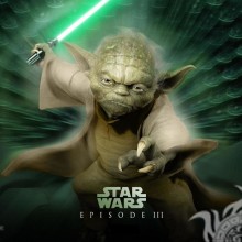 Yoda avec épée sur avatar