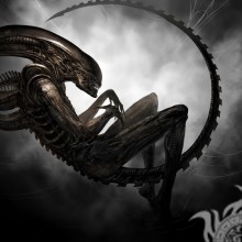 Foto com um alienígena no escuro do avatar do filme