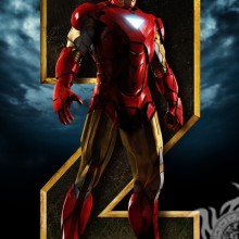 Iron man sur le fond d'un avatar de deux