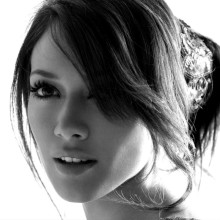 Hermosa chica foto en blanco y negro