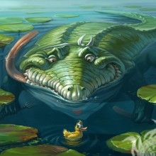 Картинка на аву крокодил и уточка