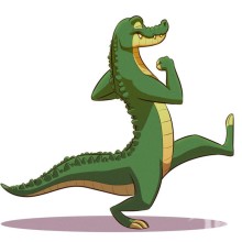 Crocodilos de desenhos animados no avatar