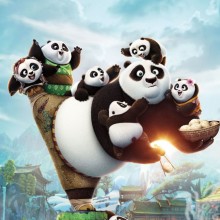 Kung Fu Panda cool icon with children