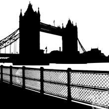 Мост Лондона на профиль