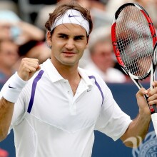 Berühmter Tennisspieler Roger Federer auf dem Profilbild