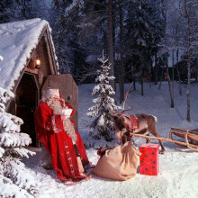 Дед Мороз читает письма новогодняя ава