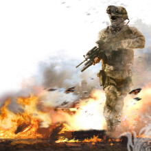 Soldier with weapon on avatar download