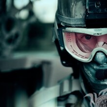 Masked American Soldier Face