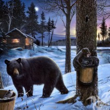 Красивый аватар медведица и медвежата