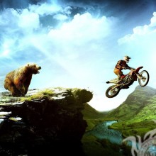 Медведь и мотоциклист прикольная ава