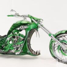 Laden Sie das Motorrad auf ein Avatar-Foto herunter