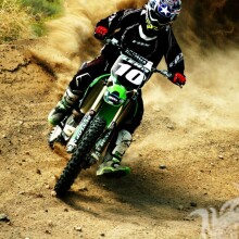 Racer photo on motocross avatar