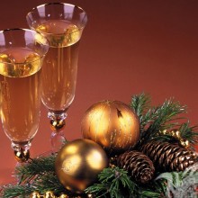 Taças de champanhe para ano novo ava