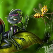 Insectes de dessin animé