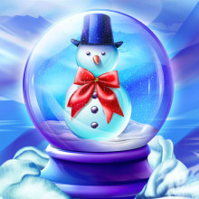 Boneco de neve desenhando no avatar