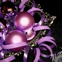 Новогодние шары фиолетовые на аву