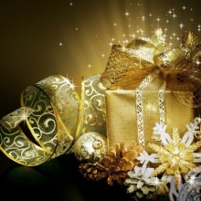 Golden christmas decorations download