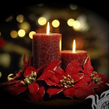 Christmas candles on the profile picture download