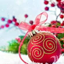 Weihnachtsball rot auf Instagram Avatar
