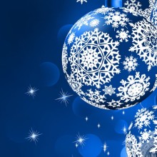 Boule de Noël bleue pour avatar