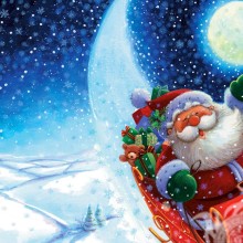 Weihnachtsmann auf einem Schlitten Avatar für Neujahr