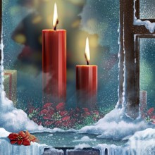 Новогодние свечи на аву для Инстаграма