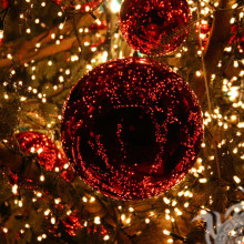 Boule de Noël rouge pour photo de profil