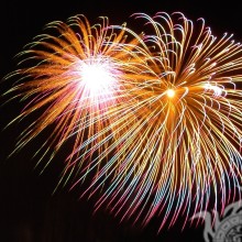 Fogos de artifício festivos no avatar