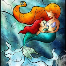 Meerjungfrauen auf Avatar - Mutter und Baby