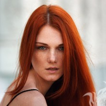 Beautiful red hair photo for avatar