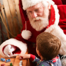 Santa Claus with a child