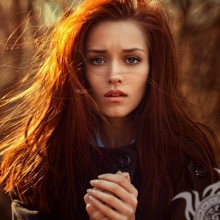 Girl with red hair for icon download