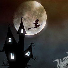 Ведьма над домом на страницу