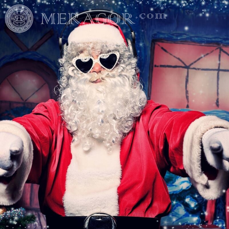 Foto de perfil de santa claus Papá Noel Para el año nuevo Fiesta