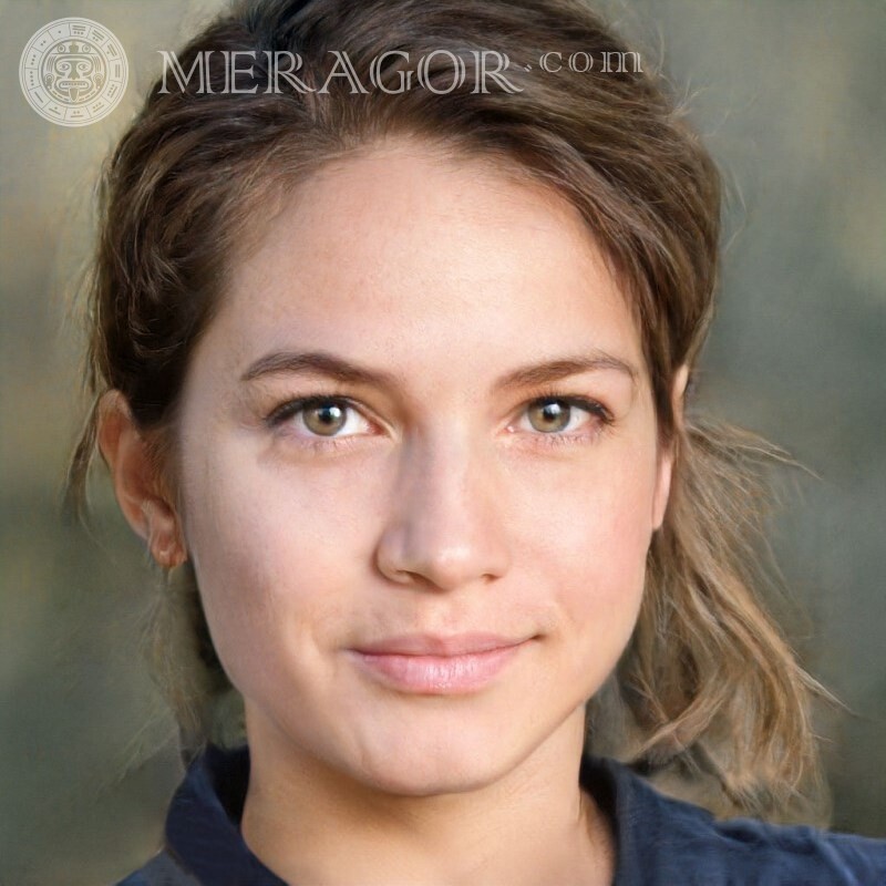 Foto do rosto de uma garota em um avatar Rostos de meninas adultas Belas Pessoa, retratos
