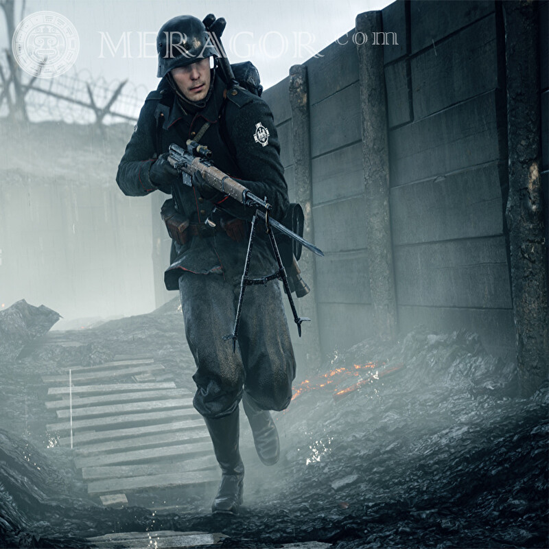 Télécharger l'avatar de soldat de la Wehrmacht Avec arme Tous les matchs Counter-Strike Standoff