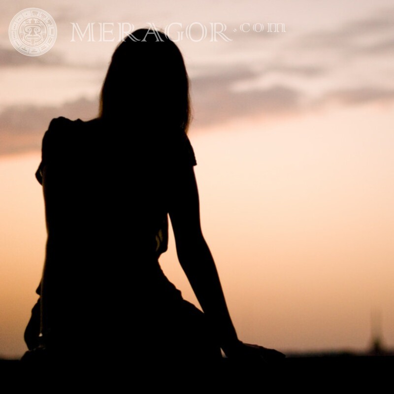 Silhouette of a girl photo for avatar download Silhouette Without face Girls Women