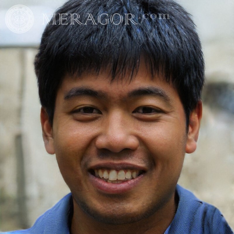 Photo de gars ordinaires sur la photo de profil Visages de jeunes hommes Asiatiques Visages, portraits