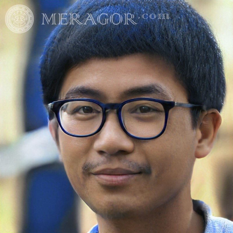 Photo de gars coréens pour la photo de profil de couverture Visages de jeunes hommes Avec les lunettes Visages, portraits