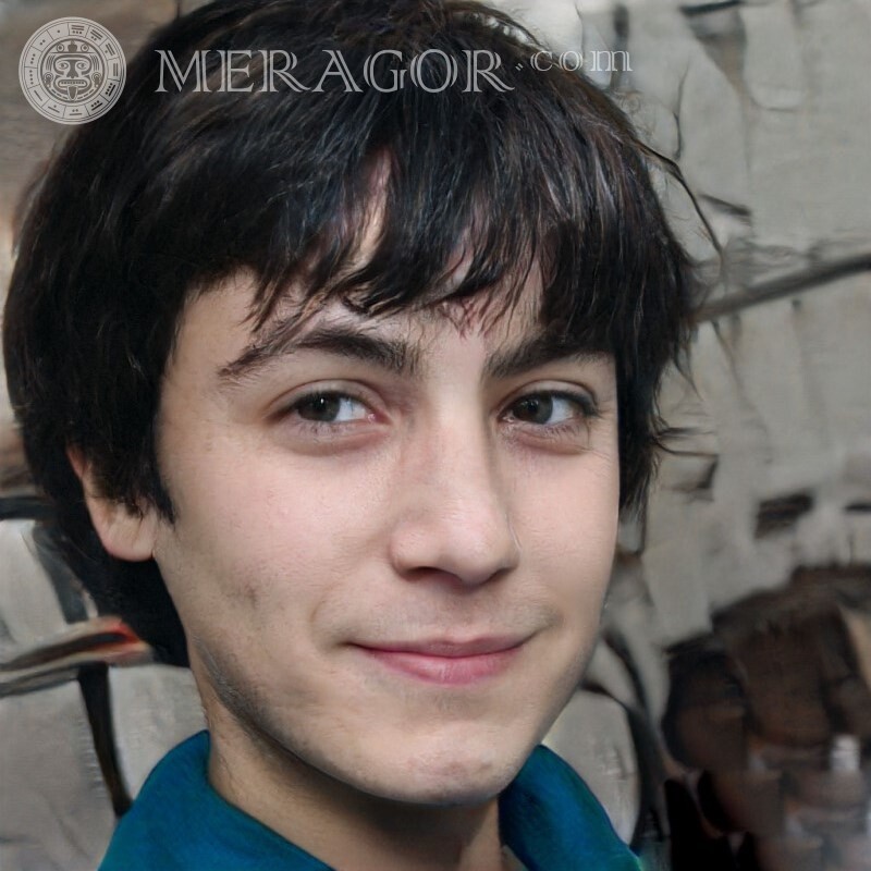 Menino de 18 anos no avatar Rostos de rapazes Pessoa, retratos Rapazes