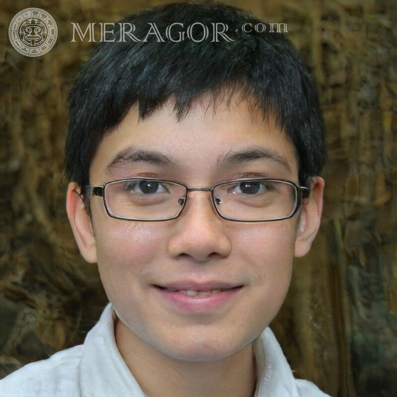 Avatars pour les visages des garçons Visages de jeunes hommes Avec les lunettes Visages, portraits