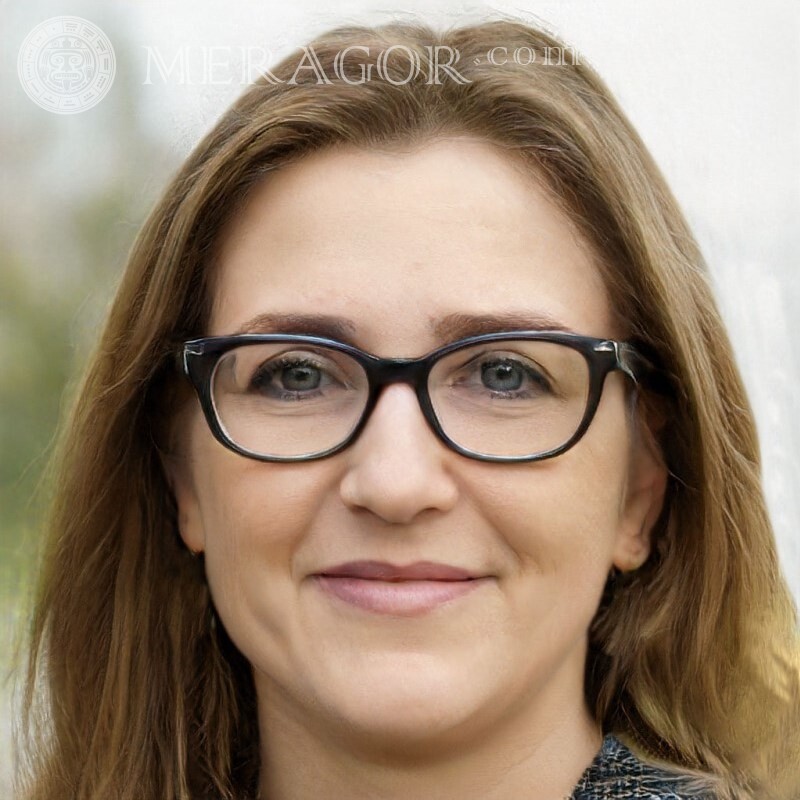 Avatars of women 45 years old Faces of women In glasses Women Faces, portraits