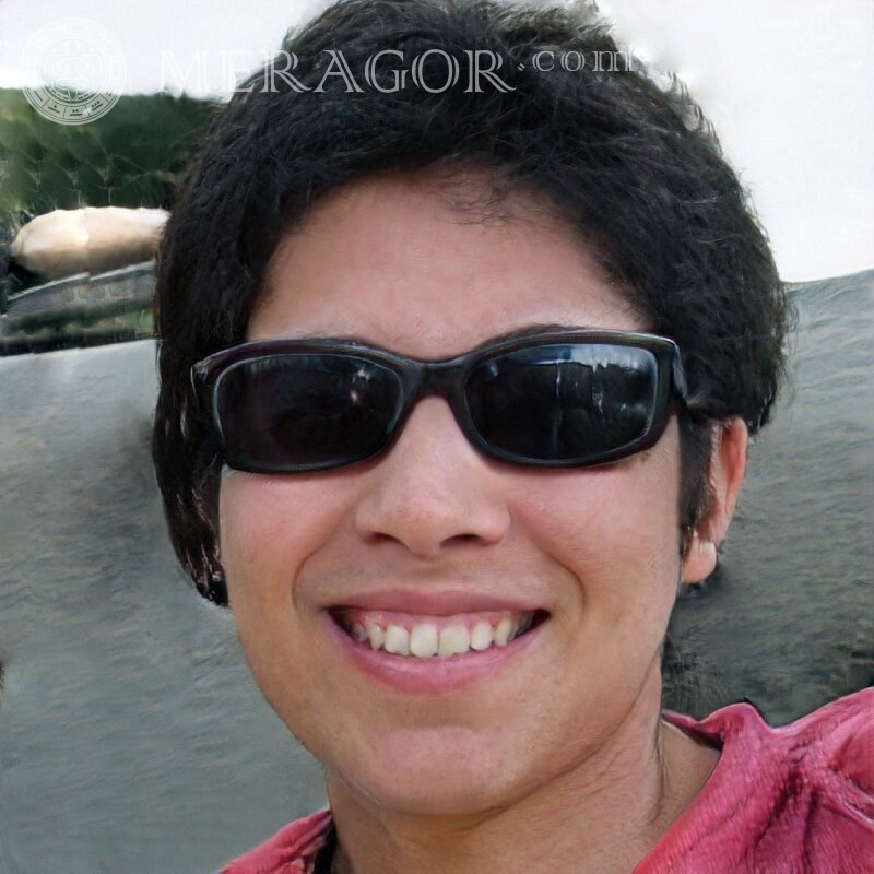 Enfant avatar sur la couverture Visages de jeunes hommes Avec les lunettes Visages, portraits