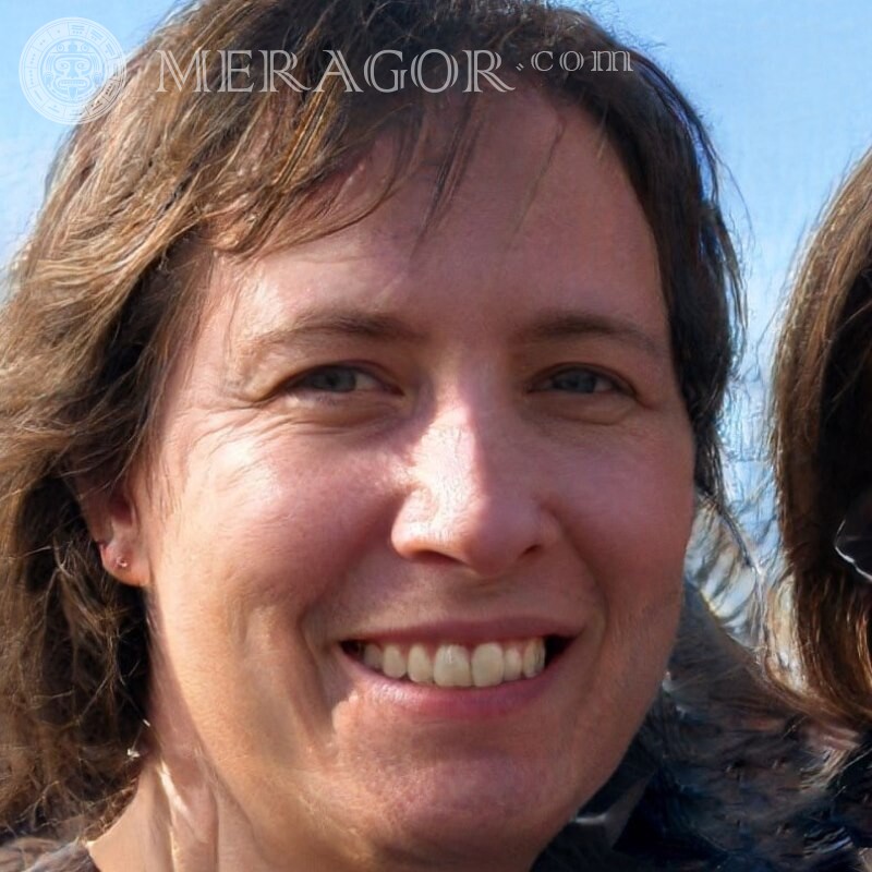 Weibliches Foto auf dem älteren Avatar Gesichter von Frauen Frauen Gesichter, Porträts
